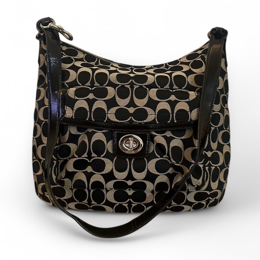 Coach Black Monogram Shoulder/Tote Bag